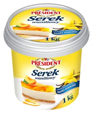 Zdjęcie produktu dla Serek waniliowy President 1 kg