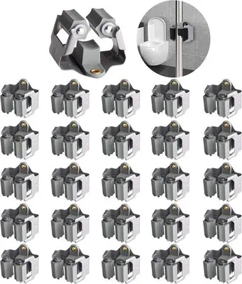 Produktbild von Famanu Besenhalter Wandhalterung - 25-teilig, verstellbar