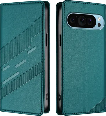 Image de Etui pour Google Pixel 10 Pro XL, étui portefeuille en cuirPolyuréthaneavec fente pour carte et fonction stand vert