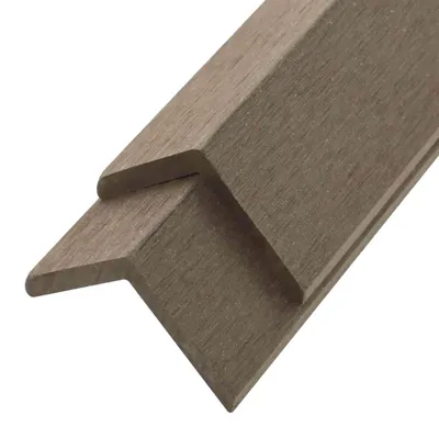 Produktbild von HOME DELUXE - WPC Abschlussleiste FINEA - Farbe Dunkelbraun, 10 Stück - 110 x 4,5 x 4,5 cm I Abschlussprofil Abdeckleiste Abschlussschiene
