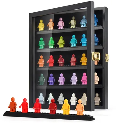 Obrázok produktu pre Elzusha – Vitrína na minifigúrky – Čierne drevo – 28 x 34 cm