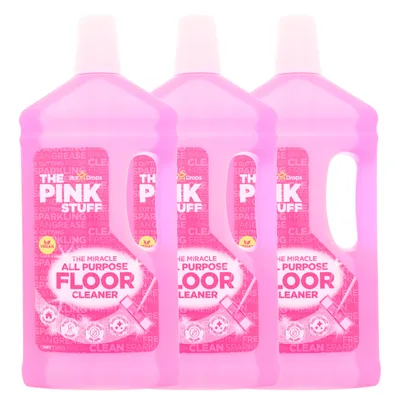 Obrázok produktu pre 3x Stardrops The Pink Stuff univerzálny čistiaci prostriedok a čistič na podlahy po 1 litri Zázračný univerzálny čistiaci prostriedok na podlahy