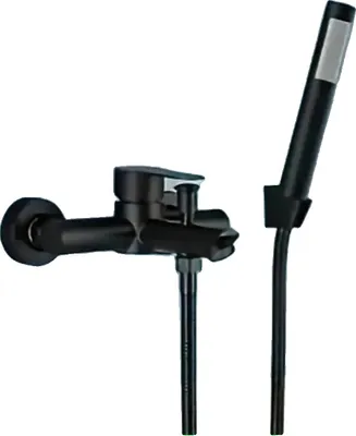 Immagine prodotto di Rubinetto termostatico per bagno, design monocomando, stile contemporaneo, nero opaco D