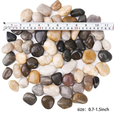Obrázok produktu pre Dekoratívne Kamene 1,8 kg, 2-4 cm Leštené Oblázky, Pre Kvetináče, Záhradu, Dekoráciu Vázy, Akvárium