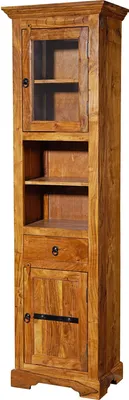 Image de MASSIVMOEBEL24 | Vitrine 52x36 Acacia laqué Miel OXFORD #01004