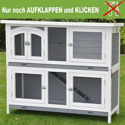 Produktbild von Klapp Kleintierstall Silas – Klick-Montage ohne Schrauben – 120 × 50 × 104 cm