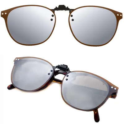 Produktbild von CREYESTAL Polarisiert Sonnenbrillen Aufsatz Brille, Sonnenbrille Clip, Anhebbar