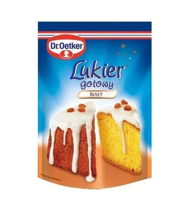 Obrázek produktu pro Dr Oetker Hotová poleva bílá 100 g Dekorativní poleva na dorty