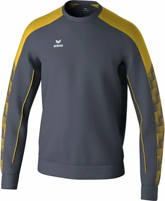Produktbild von Erima Evo Star Sweatshirt Schiefergrau/Gelb - XXXL