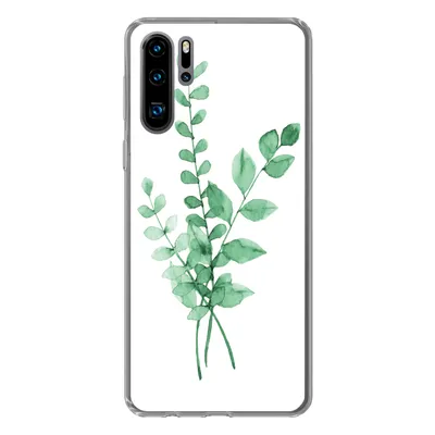 Produktbild von MuchoWow® Handyhülle Schutzhülle Hülle für Huawei P30 Pro Aquarelle - Blätter - Pflanzen Silikon Softcase Handy Hülle - Schutzdeckel