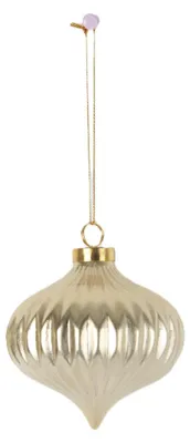 Produktbild von TrendLine Weihnachtskugel Keramik Ø 8,5 x 10 cm gold