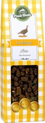 A product bag with a checkered pattern, showing the product inside through a window.