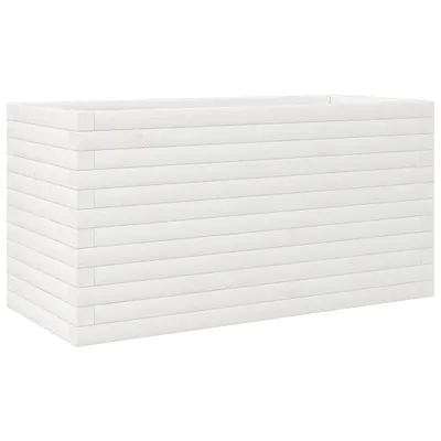 Produktbild von vidaXL Pflanzkübel Weiß 90x40x45,5 cm Massivholz Kiefer