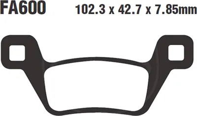 Image de Plaquettes de frein avant pour Kymco MXU 550 i LOF, année de fabrication 2015-2019 - Plaquettes de frein EBC - Neuf