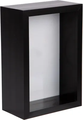 Produktbild von 1x schwarz 4 x 6 zoll 3d tiefe box holz fotorahmen - stehend hängen handwerk shadow meering bild danke fall für blumen handwerk kunst medal - von nicola frühling