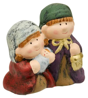 Produktbild von Weihnachtskrippe mit 3 Figuren, H. 7,5 cm