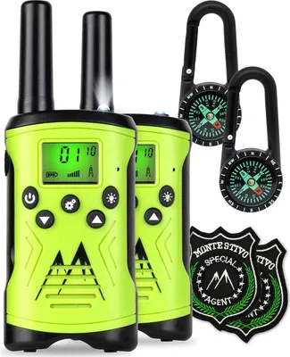 Produktbild von Kingen Walkie-Talkie 8-teiliges Set: inkl. Kompass & Agenten-Abzeichen