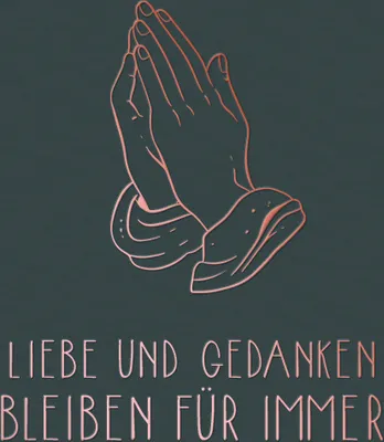 Produktbild von Trauer  Beileids-Kondolenzkarten im Format  11,5 x 17 cm - Betende