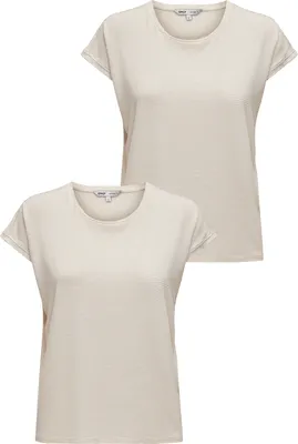 Produktbild von 2er-SET Modisches T-Shirt mit Glitzer Naht Rundhals | M