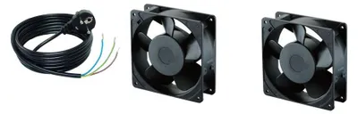 Productafbeelding van Set van 2 ventilatoren, 120 x 120 mm, 230 V, geschikt voor serverkast MRC19