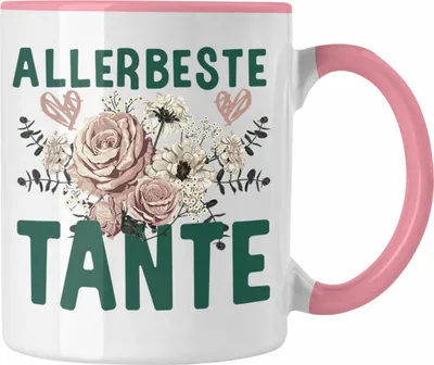 Produktbild von Trendation - Beste Tante der Welt Geschenk Tasse mit Spruch Kaffeetasse für Allerbeste Tante (Rosa)