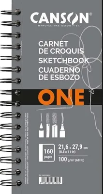 Obrázek produktu pro Canson Book Spiral-Bound Short Side One Skicář 80 27,9 x 21,6 cm 100 g Portrait
