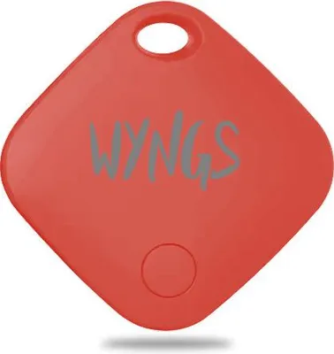 Produktbild von WYNGS Air Tag Schlüsselfinder – Bluetooth Tracker für iPhone, Schlüssel, Taschen & Haustiere – Kompatibel mit Apple 'Wo ist?' App & iOS – Smart GPS Ortung – Rot