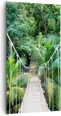 Produktbild von Bild auf Leinwand - Leinwandbild - Einteilig - Tropen Dschungel Brücke - 65x120cm - Wand Bild - Wanddeko - Wandbilder - Leinwanddruck - Bilder - Wanddekoration - Leinwand bilder - PA65x120-4963