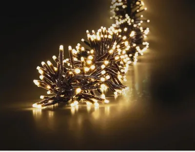 Produktbild von LED Super Clusterlichterkette Timer 8 Leuchtfunktionen Büschel 2400er 6m lang außen