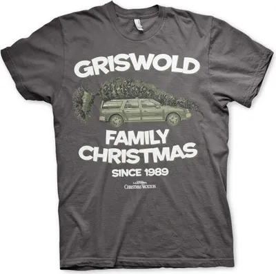 Produktbild von Griswold Family Christmas T-Shirt - Small - Dark-Grey