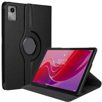 Image de Coque pour Lenovo Tab M11, Protection Antichoc Rotative 360° Cuir Synthétique Noir