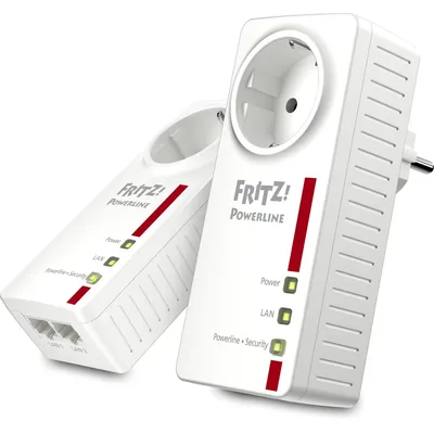 Productafbeelding van PLC-WLAN-adapter Fritz! 1220E, 1200 Mbps, LAN, wit