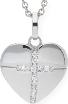 Produktbild von JuwelmaLux Anhänger 925 Sterling Silber Herz mit Kreuz JL20-02-0116