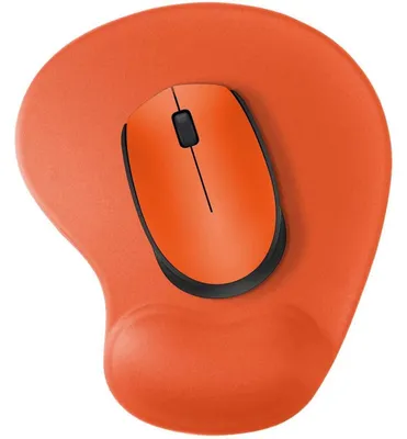 Produktbild von Mauspad mit Handgelenkauflage Orange 226x196mm Rutschfest Gel Ergonomisch