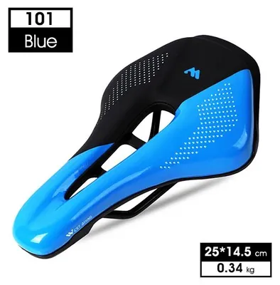 Produktbild von Fahrradsattel - Rennradsattel - Stoßdämpfendes Polyurethan- Kunstleder - 250 x 145 mm - Blau