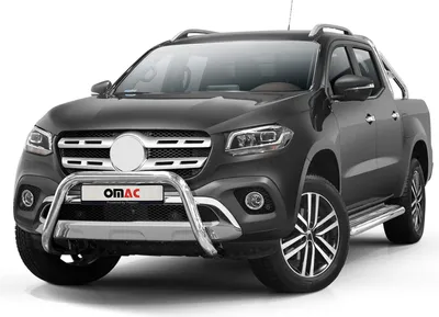 Zdjęcie produktu dla Listwa ochronna przedniego zderzaka do Mercedes X Class 2017-2020 z ABE w kolorze srebrnym