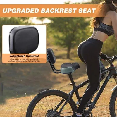 Produktbild von Famanu Fahrradsattel mit Rückenlehne und PolyurethanKissen - Schwarz