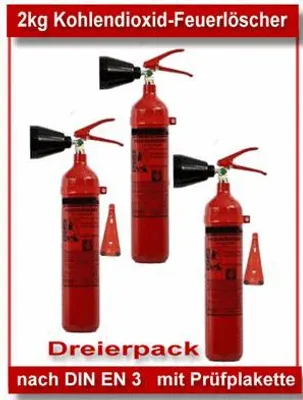 Produktbild von Dreierpack Feuerlöscher CO2