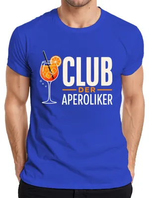 Obrázek produktu pro Klub milovníků Aperolu, Aperol Spritz, letní koktejl, dámská párty, pánské tričko, modrá barva, velikost XL