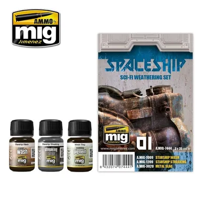 Produktbild von Ammo of MIG AMIG7444 SPACESHIP SCI-FI WEATHERING SET