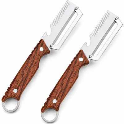 Produktbild von Edelstahl Schäler Set 2er Pack, Gemüseschäler & Julienne Schäler, ergonomisch, scharf & rostfrei für Kartoffeln, Obst & Gemüse