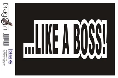 Produktbild von Aufkleber / Autoaufkleber - JDM / Die cut / Auto / OEM - Like a boss! - 210x100mm rot - Heckscheibe / Heckscheibenaufkleber