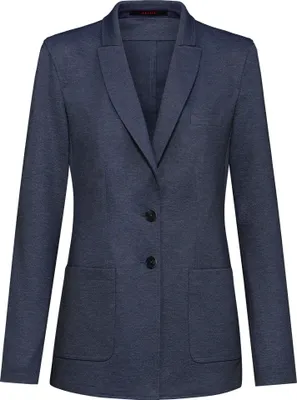 Produktbild von Greiff CASUAL Damen Jersey-Longblazer Regular Blau meliert 44