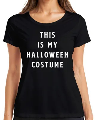 Obrázek produktu pro THIS IS MY HALLOWEEN COSTUME vtipný párty dárek strašidelný humor dámské tričko, černá, XXL