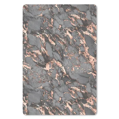 Produktbild von MuchoWow® Mauspad Mousepad Marmor - Rose - Grau - Muster 40x60 cm - Mousepads - Maus Mat - Pad - Mausunterlage - Schreibtisch Accesoire