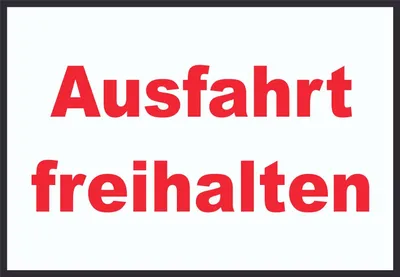 Produktbild von Ausfahrt freihalten Schild rot-weiß-schwarz A1 (594x841mm)