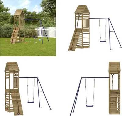 Immagine prodotto di vidaXL Torre da gioco in legno di pino impregnato - Torre da gioco - Torri da gioco - Torre da arrampicata - Torri da arrampicata