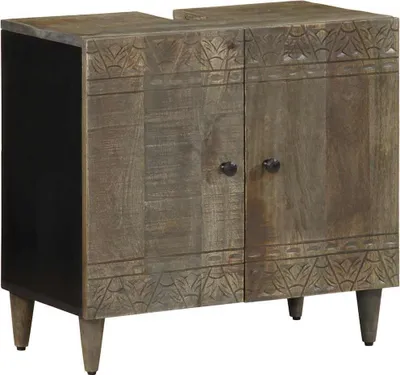 Image de Meuble sous-vasque 62x33x58 cm bois massif mangue - Salle de bain 4017811