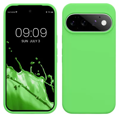 Produktbild von kwmobile Handyhülle für Google Pixel 11 / Pixel 11 Pro Hülle - Case Silikon - Kabelloses Laden - Schutzhülle Cover in Limettengrün