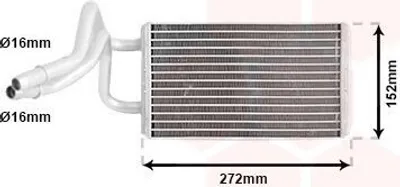 Produktbild von VAN WEZEL 18006317 Wärmetauscher Innenraumheizung Kühler für FORD TRANSIT Bus (FD, FB, FS, FZ, FC) TRANSIT Kasten (FA)